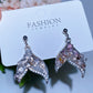 Alloy Metal Crystal Chips Fish Tail Design Earrings Crystal Healing Bulk Wholesale