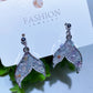 Alloy Metal Crystal Chips Fish Tail Design Earrings Crystal Healing Bulk Wholesale