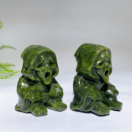 2.3" Serpentine Ghost Carving Crystal Healing Bulk Wholesale