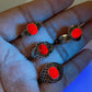 S925 UV Reactive Faceted Ruby Ring Crystal Healing Bulk Wholesale