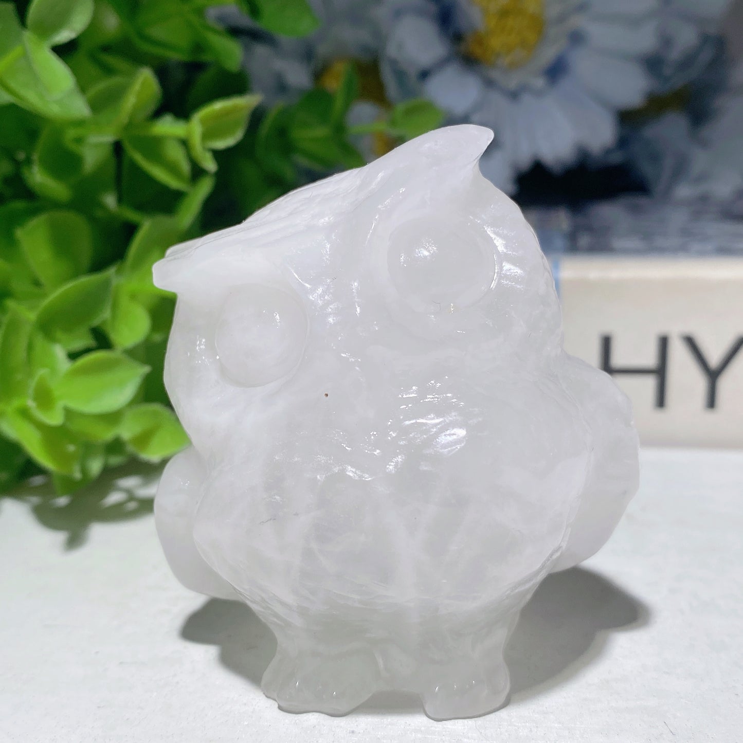 2.4" Mixed Crystal Owl Carvings Bulk Wholesale