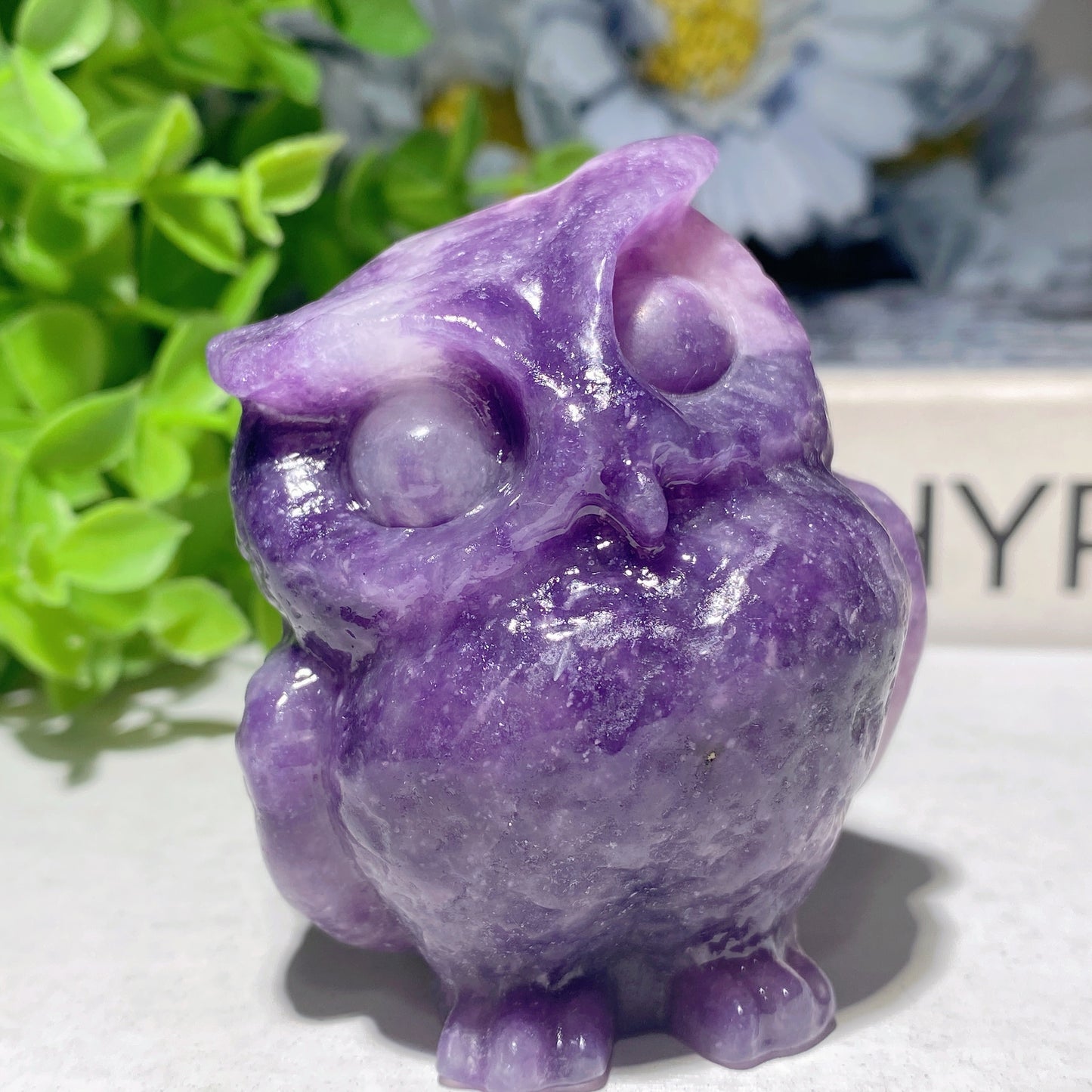 2.4" Mixed Crystal Owl Carvings Bulk Wholesale