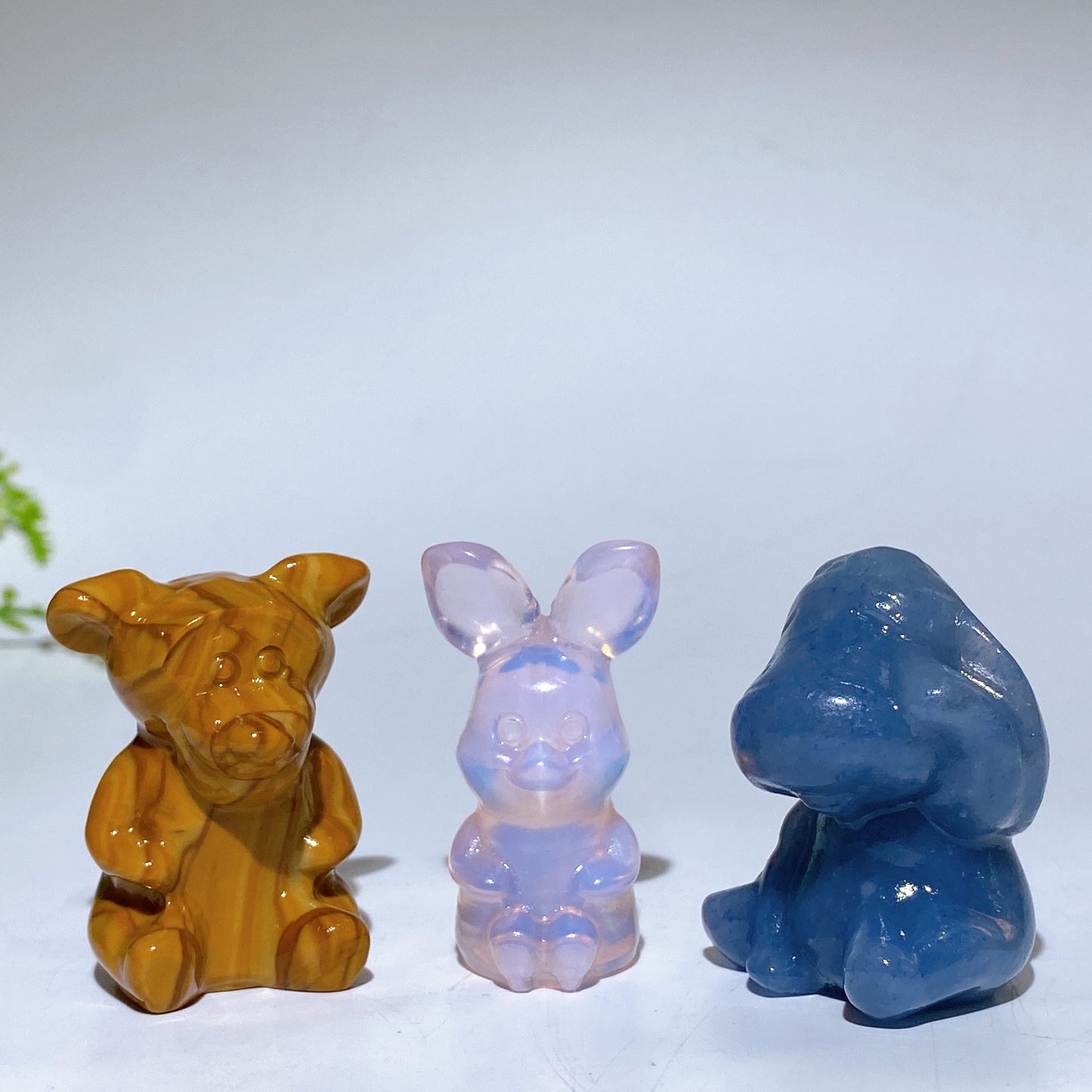 2.2" Natural Mixed Crystal Winnie Pooh Character Carving 6 Pieces Crystal Healing Bulk Wholesale