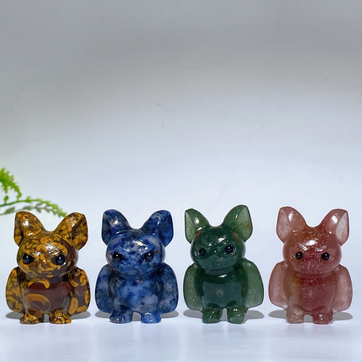 1.6" Natural Crystal Bat Carving Crystal Healing Bulk Wholesale