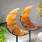 4.2"4.5" Golden Healer Moon Carvings with Stand Bulk Wholesale
