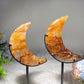 4.2"4.5" Golden Healer Moon Carvings with Stand Bulk Wholesale