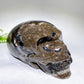 Large Unique Hand Carved Natural Volcanic Agate Skull Crystal Healing Bulk Wholesale