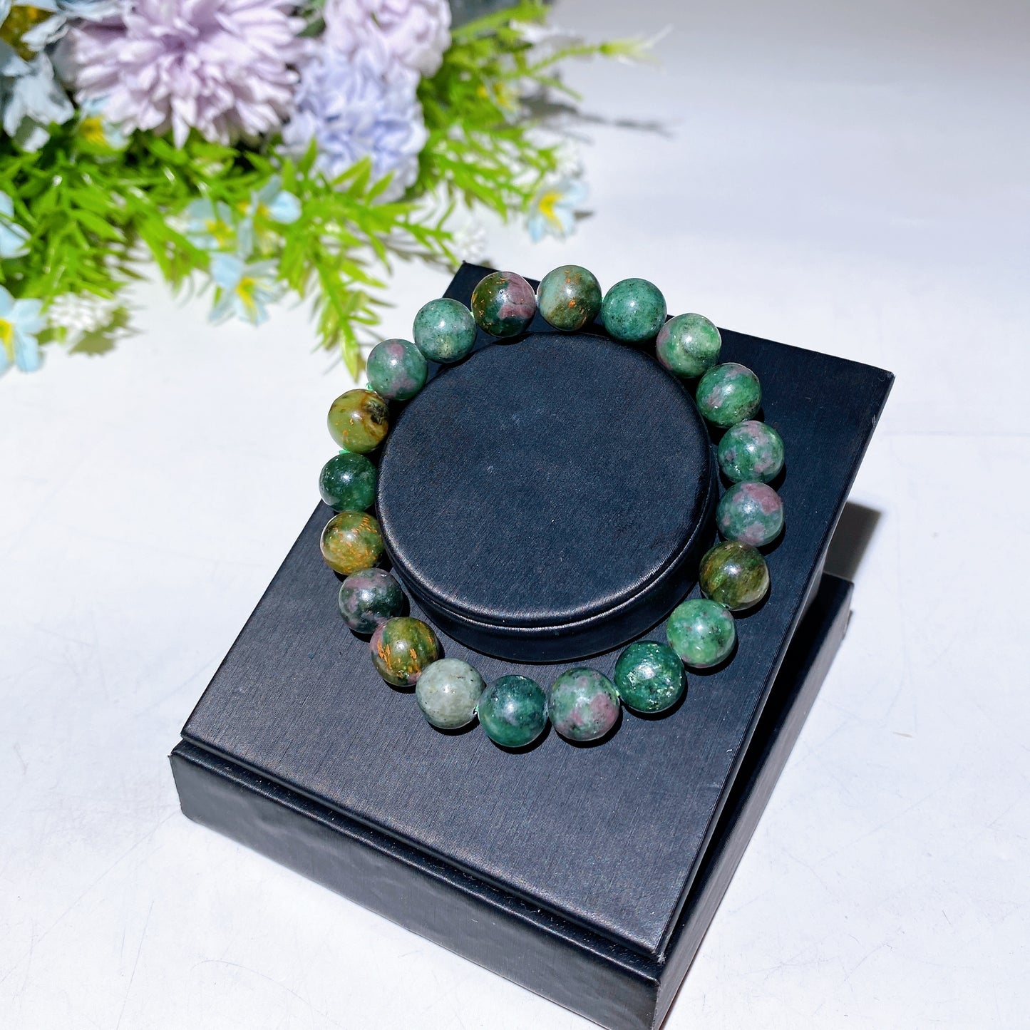 10mm Ruby In Fuchsite Bracelet Crystal Healing Bulk Wholesale