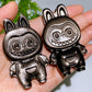 2.9"-3.1" Silver Obsidian Golden Obsidian Labubu Carving Crystal Healing Bulk Wholesale