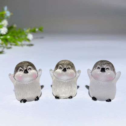 Luminous Penguin Carving 3pcs Crystal Healing Bulk Wholesale
