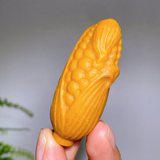 2.4" Yellow Jade Corn Vegetable Carving Crystal Healing Bulk Wholesale