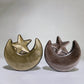 3.3" Golden Obsidian  Silver Obsidian Moon & Star Carving Crystal Healing Bulk Wholesale