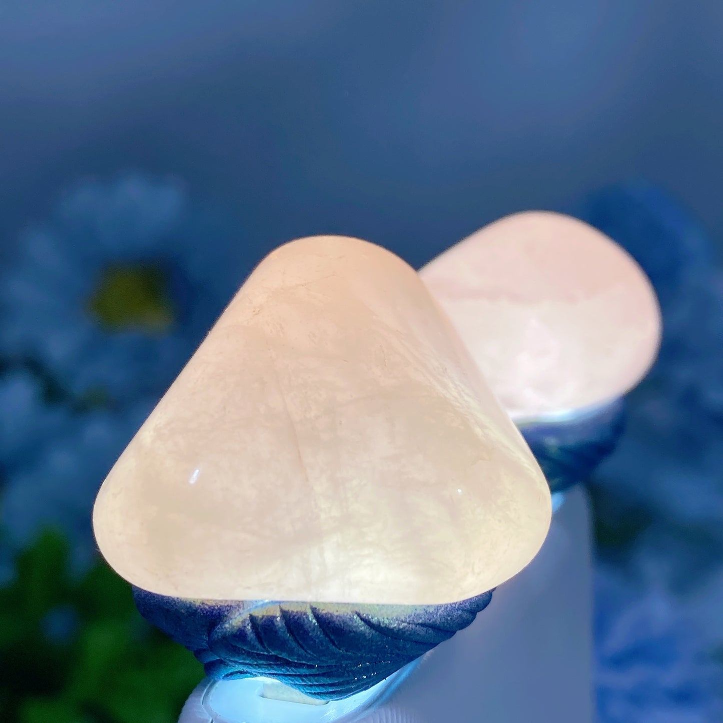 1.3" Rose Quartz Night Lamp Free Form Crystal Healing Bulk Wholesale