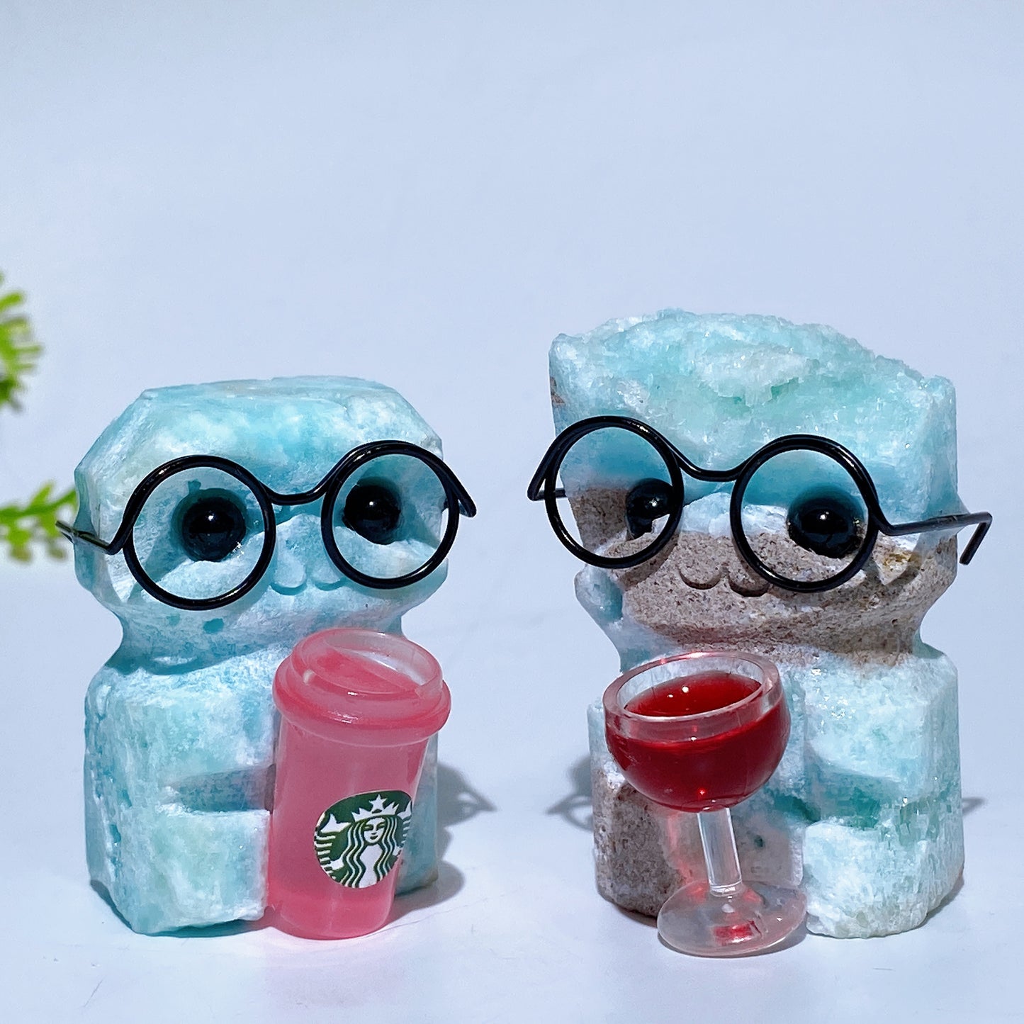 1.6"-1.9" Natural Hemimorphite Child Carving Crystal Healing Bulk Wholesale