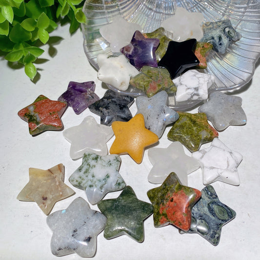 1.2" Mixed Crystal Star Carvings Bag Bulk Wholesale