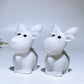 2.4" White Jade Deer Carving Crystal Healing Bulk Wholesale