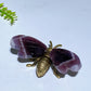 2.2" Crystal Natural Bee Carving with Metal Body Crystal Healing Bulk Wholesale