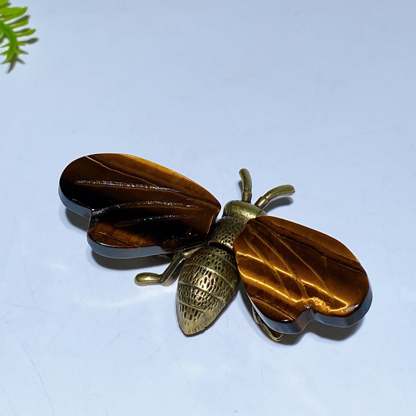 2.2" Crystal Natural Bee Carving with Metal Body Crystal Healing Bulk Wholesale