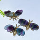 2.2" Crystal Natural Bee Carving with Metal Body Crystal Healing Bulk Wholesale