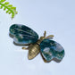 2.2" Crystal Natural Bee Carving with Metal Body Crystal Healing Bulk Wholesale