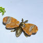 2.2" Crystal Natural Bee Carving with Metal Body Crystal Healing Bulk Wholesale