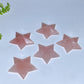 1.9" Natural Rose Quartz Star Carving Crystal Healing Bulk Wholesale