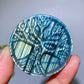 1.9" Natural Labradorite Life Tree Round Slab Crystal Healing Bulk Wholesale