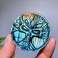 1.9" Natural Labradorite Life Tree Round Slab Crystal Healing Bulk Wholesale