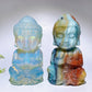 18cm Natural Carribean Calcite Opalite Buddha Carving Crystal Healing Bulk Wholesale