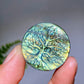 1.2" Natural Labradorite Life Tree Round Slab Crystal Healing Bulk Wholesale