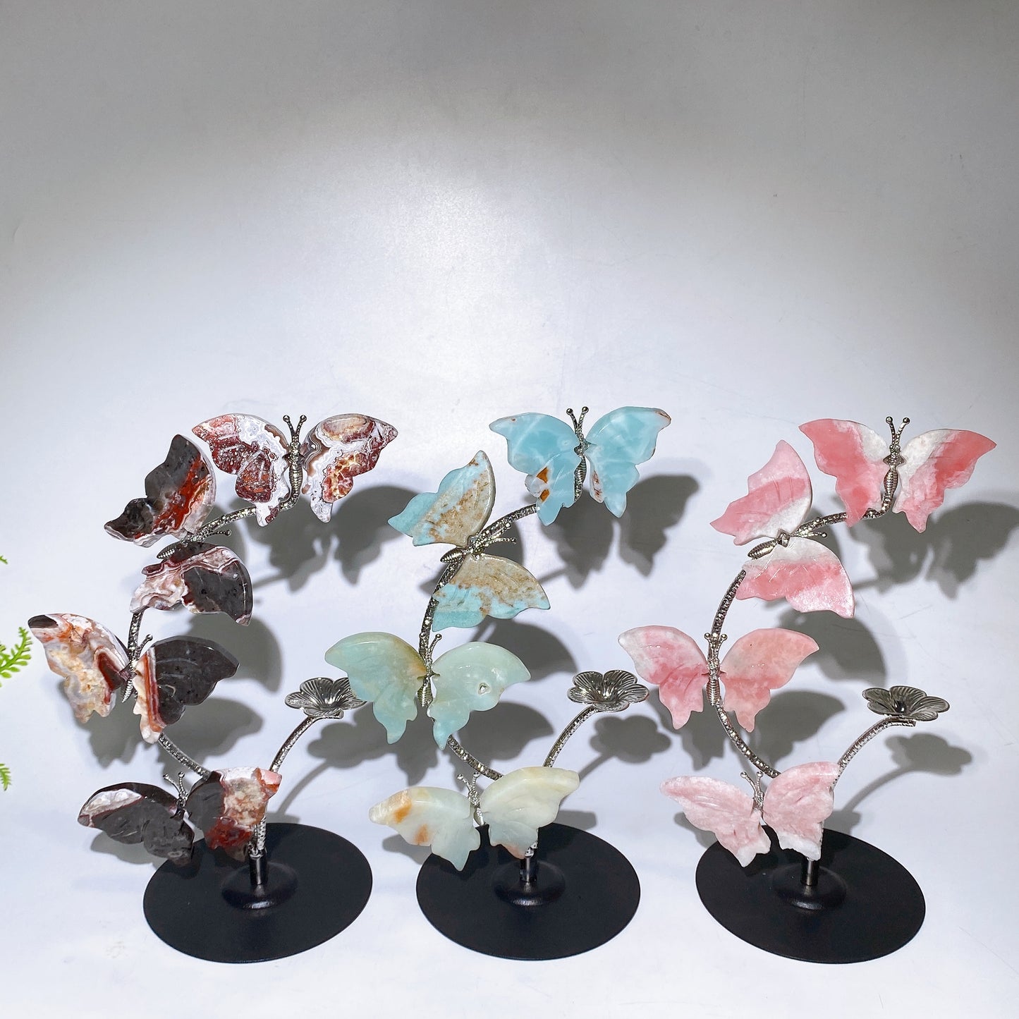 21cm Natrual Butterflies Sphere Holder Crystal Healing Bulk Wholesale