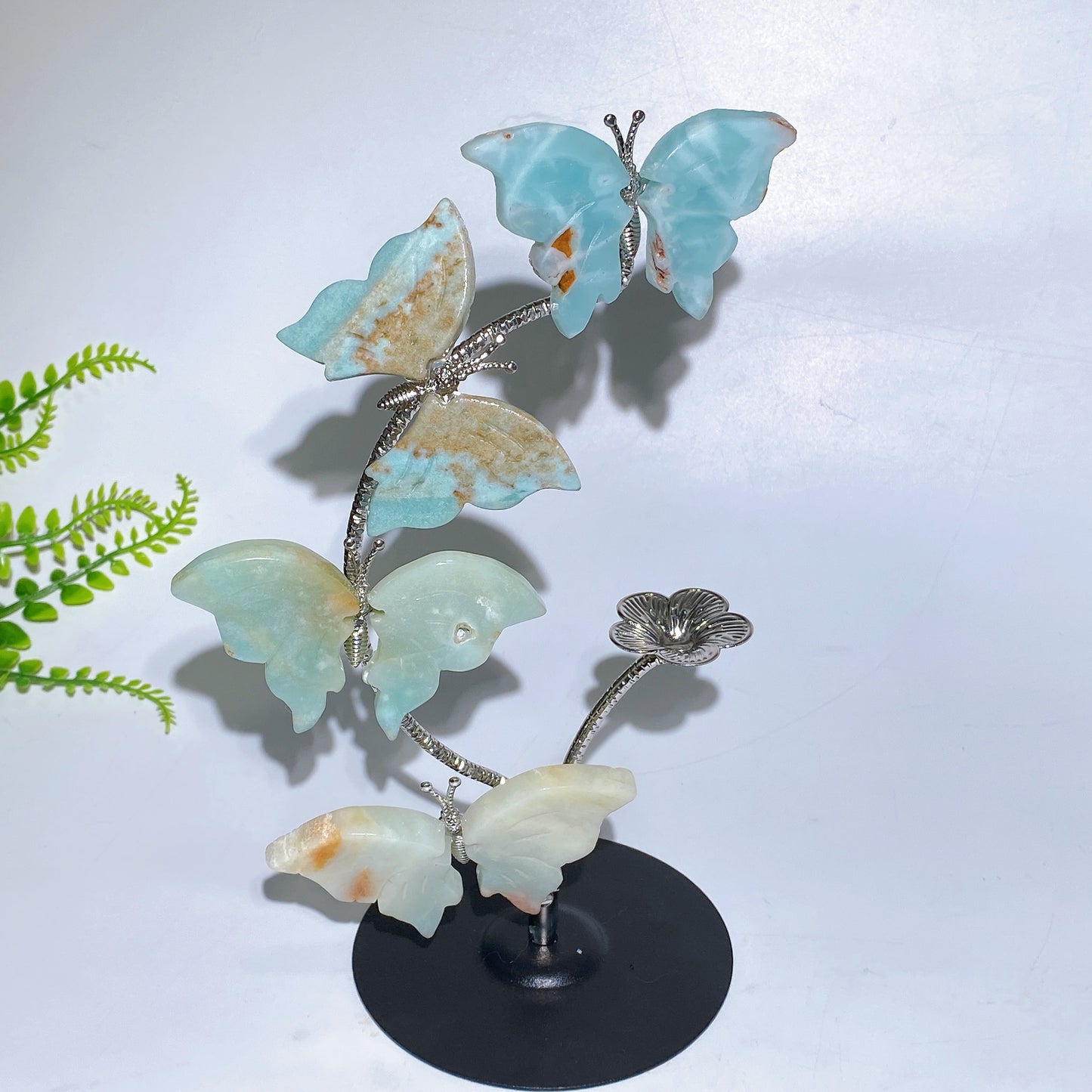21cm Natrual Butterflies Sphere Holder Crystal Healing Bulk Wholesale
