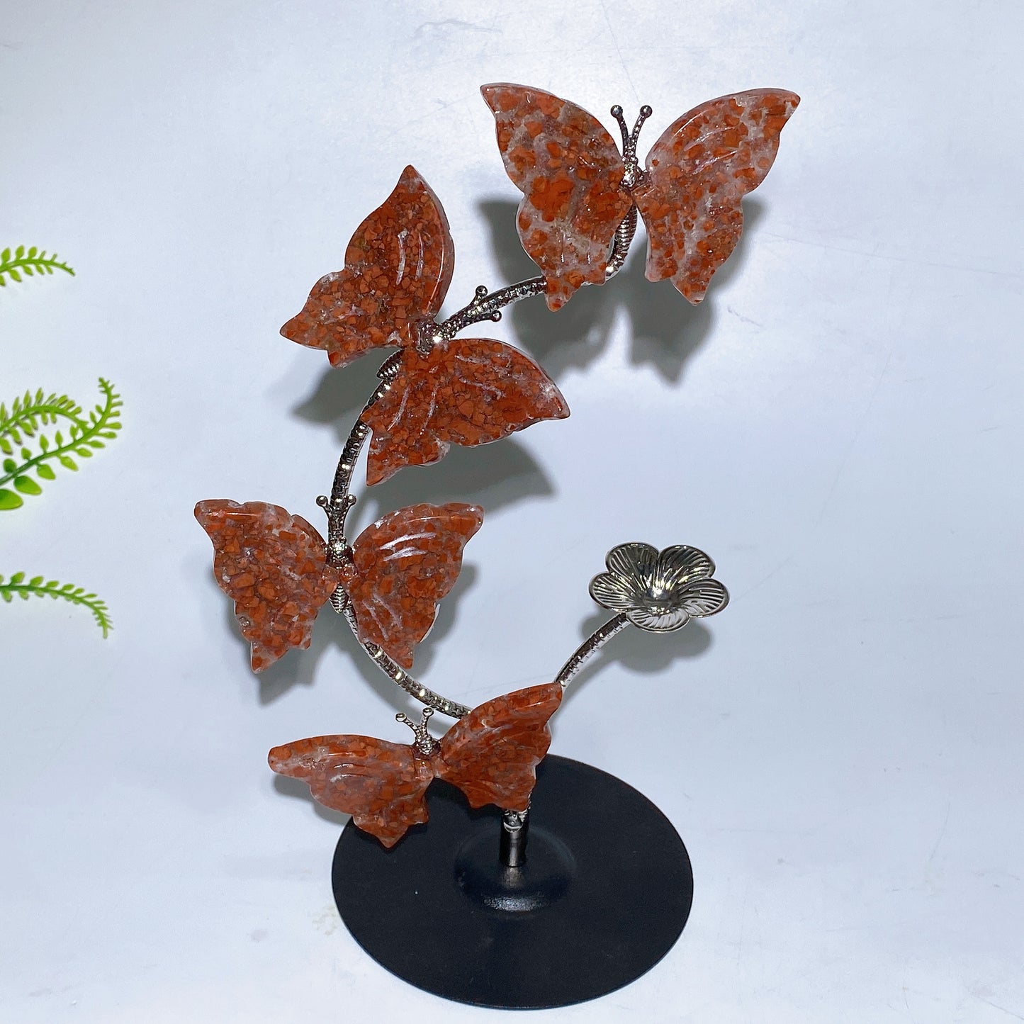 21cm Natrual Butterflies Sphere Holder Crystal Healing Bulk Wholesale