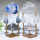 Natural Crystal Cloud Raindrop Carving with Stand Free Form Crystal Healing Bulk Wholesale