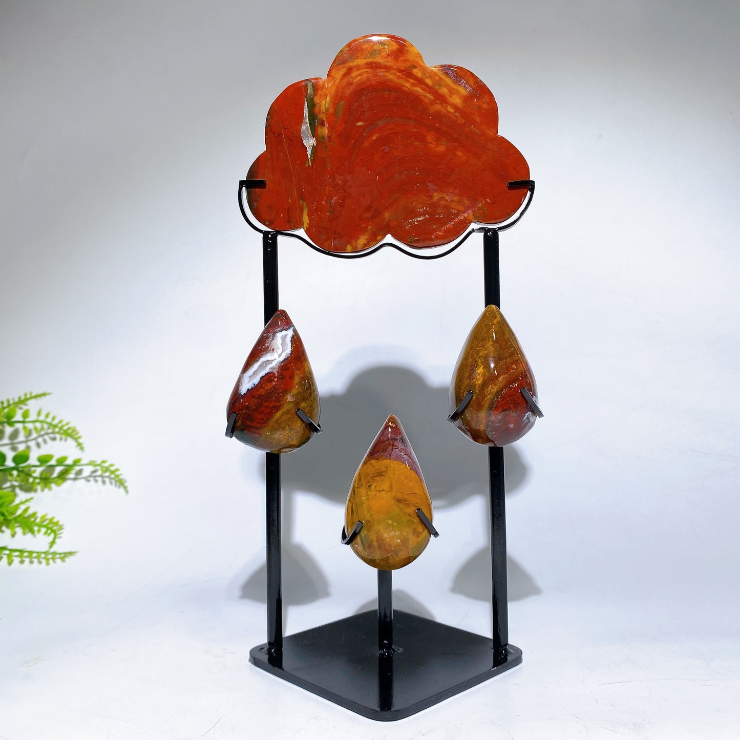 Natural Crystal Cloud Raindrop Carving with Stand Free Form Crystal Healing Bulk Wholesale