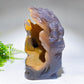 Unique Natural Agate Geode with Nine-tails Fox Carving Free Form Crystal Healing Bulk Wholesale
