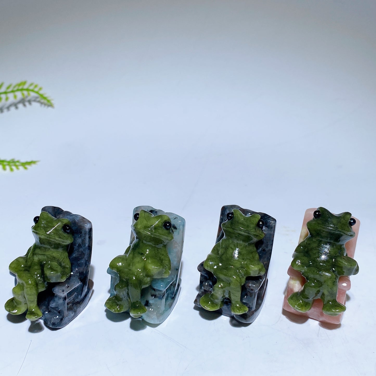 1.6" Natural Crystal Frog in Chair Carving Crystal Healing Bulk Wholesale