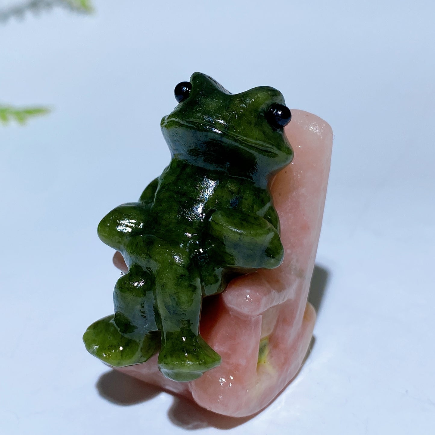 1.6" Natural Crystal Frog in Chair Carving Crystal Healing Bulk Wholesale