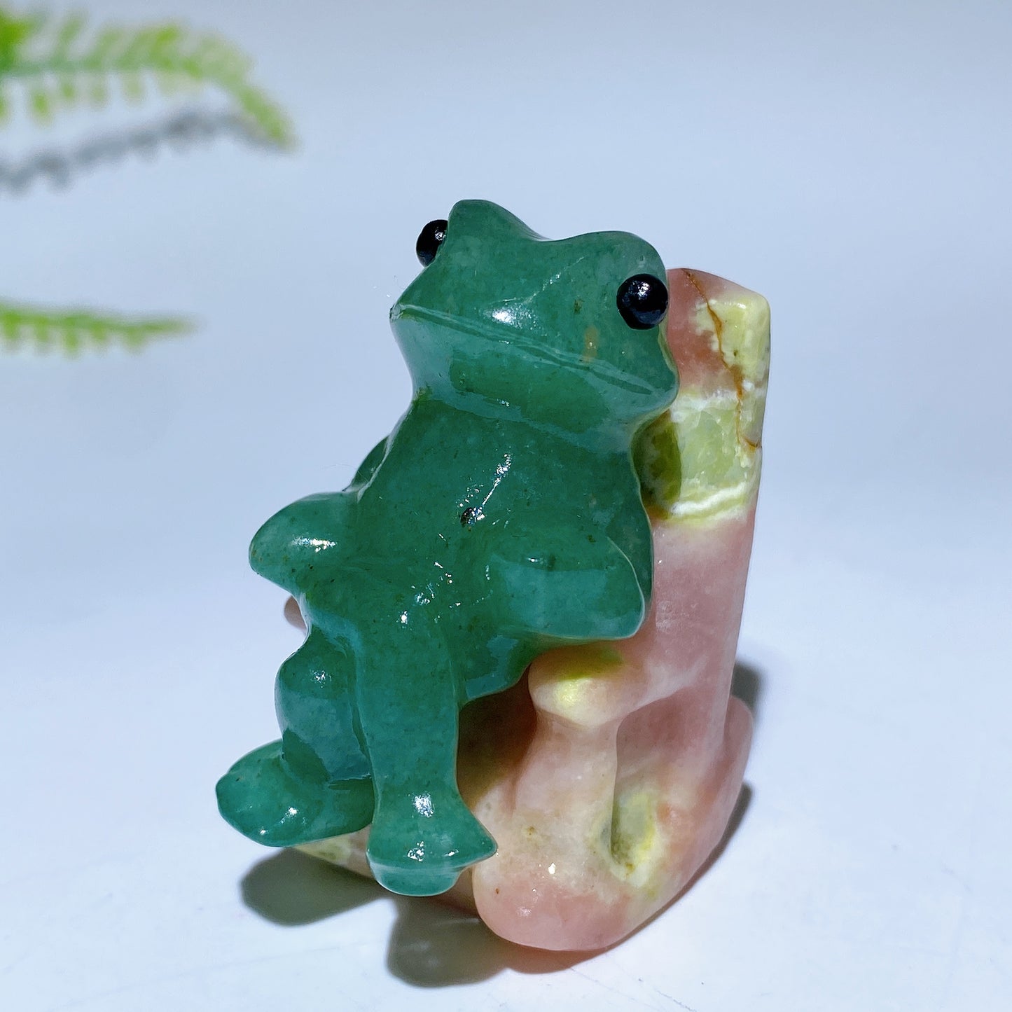 1.6" Natural Crystal Frog in Chair Carving Crystal Healing Bulk Wholesale