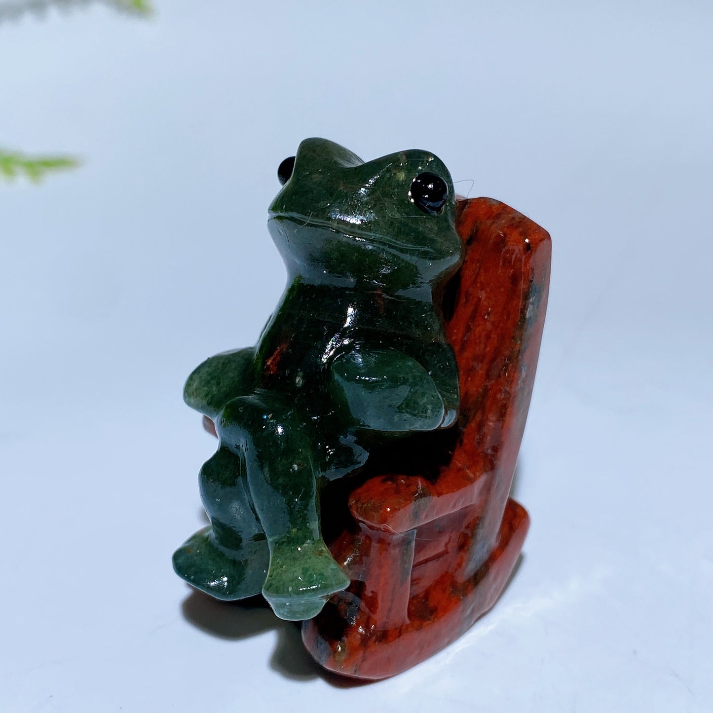 1.6" Natural Crystal Frog in Chair Carving Crystal Healing Bulk Wholesale