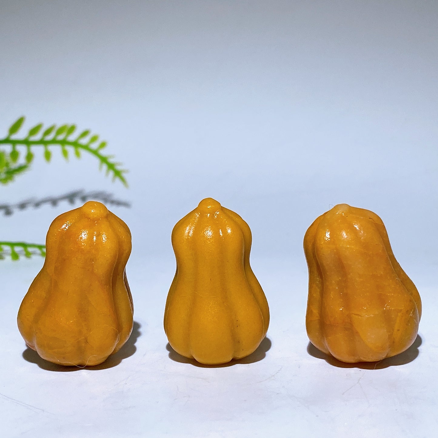 1.2" Natural Yellow Jade Pumpkin Vegetable Carving Crystal Healing Bulk Wholesale