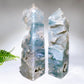 Large Unique Natural Druzy Moss Agate Tower Cryrstal Healing Bulk Wholesale