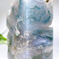 Large Unique Natural Druzy Moss Agate Tower Cryrstal Healing Bulk Wholesale