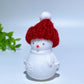 2.2" White Jade Snowman Carving with Cap Crystal Healing Bulk Wholesale