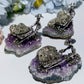 1.7" Pyrite Miner On Amethyst Clusters Free Form Bulk Wholesale