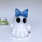 1.8" Natural White Jade Ghost with Bow Halloween Carving Crystal Healing Bulk Wholesale