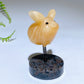 1.6" Natural Crystal Pig Carving with Spring Yooperlite Base Crystal Healing Bulk Wholesale