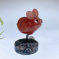 1.6" Natural Crystal Pig Carving with Spring Yooperlite Base Crystal Healing Bulk Wholesale