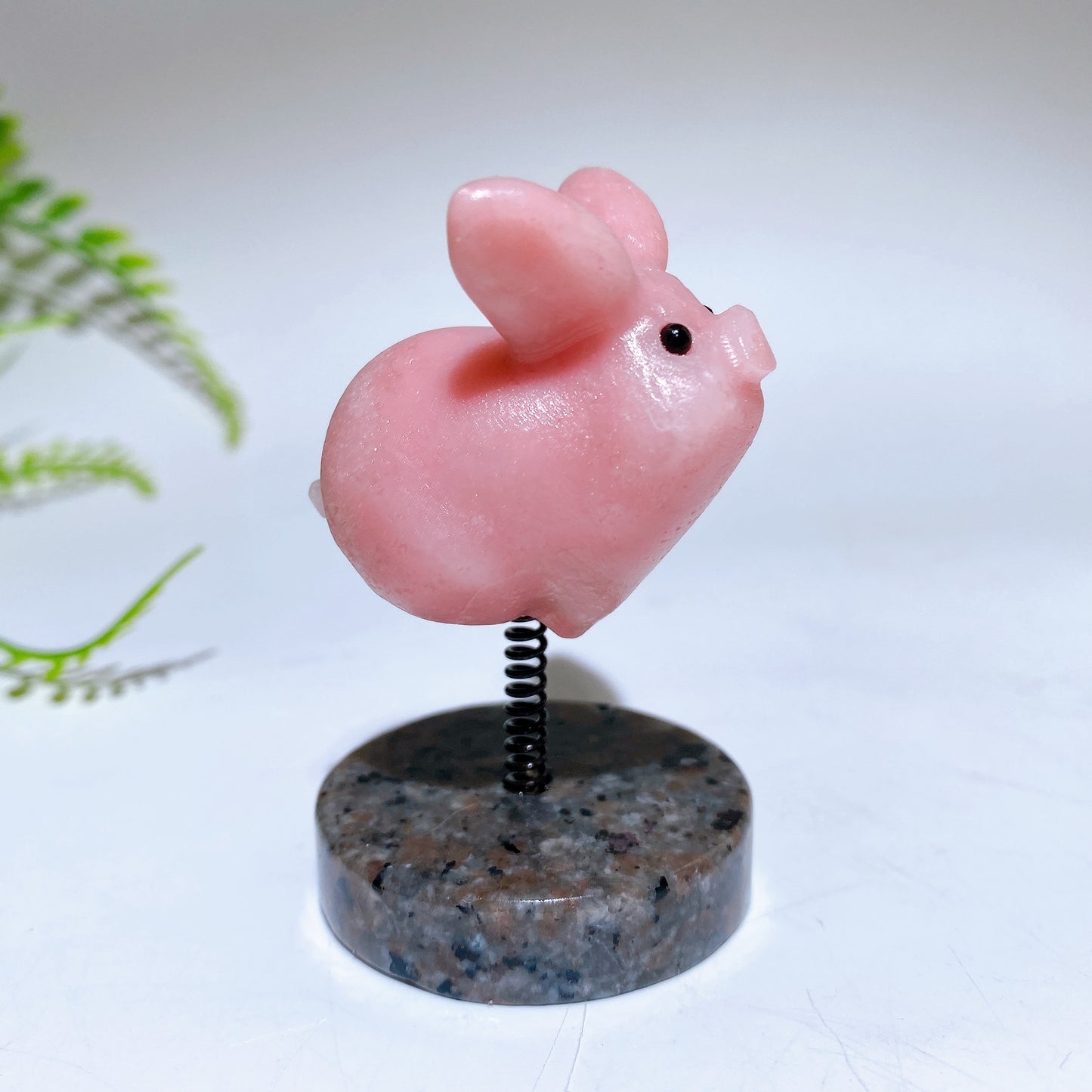 1.6" Natural Crystal Pig Carving with Spring Yooperlite Base Crystal Healing Bulk Wholesale