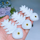 3.1" White Jade Fish Bone Carving Crystal Healing Bulk Wholesale
